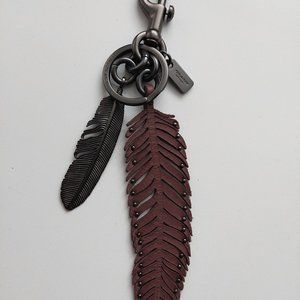 Coach Bag Charm with feathers